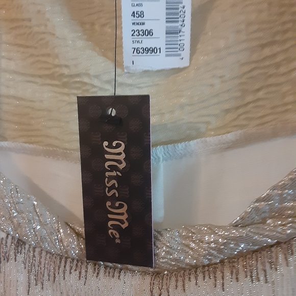 *NWT* Miss Me gold sequence sleeveless top L - Picture 3 of 3